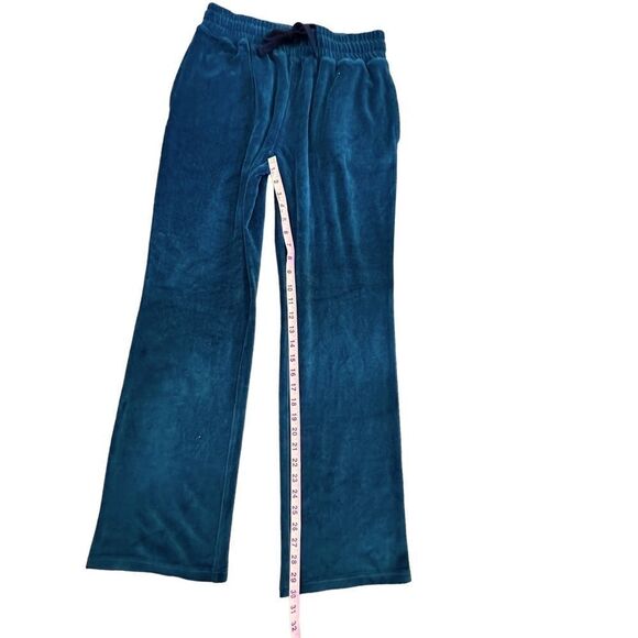Hurley ~ dark Teal Velour Pull on Lounge Pants ~ size Small - Picture 6 of 12